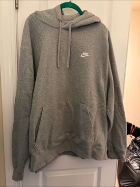 Nike Gray Pullover Hoodie with Small Chest Logo